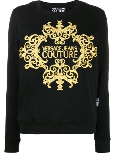 Versace Jeans Couture Baroque Sweatshirt In Black