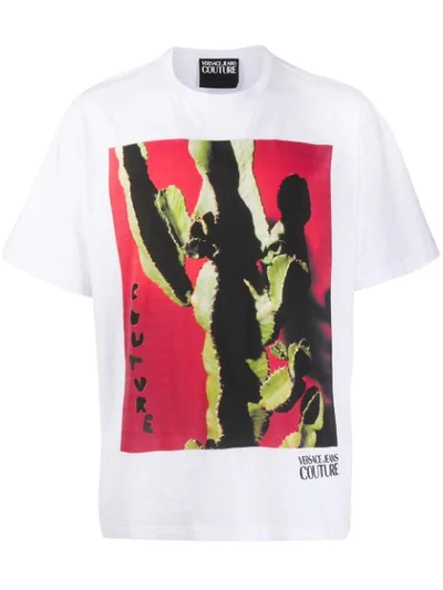 Versace Jeans Couture Cactus Printed T-shirt In White
