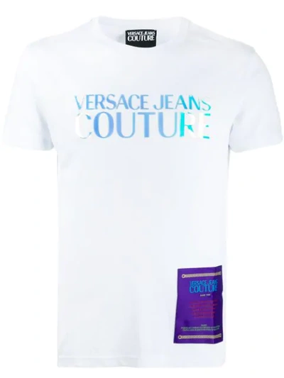 Versace Jeans Couture Metallic Logo T-shirt In White
