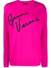 Versace Gianni  Embroidery Sweatshirt In Pink