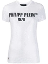 Philipp Plein Tm Studded Slim-fit T-shirt In White
