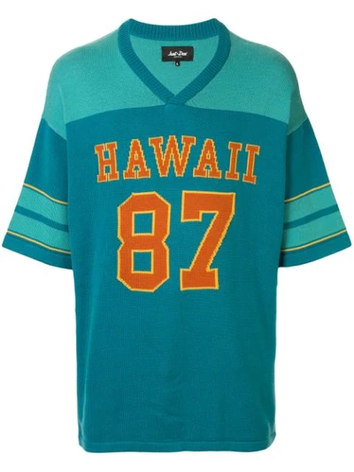 Just Don Hawaii 87 Football Sweater In Blue