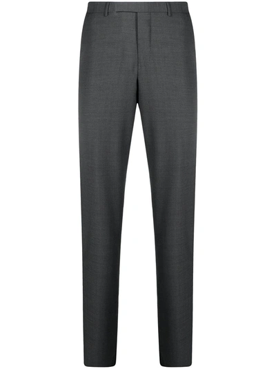 Ermenegildo Zegna Tailored Straight-leg Trousers In Grey