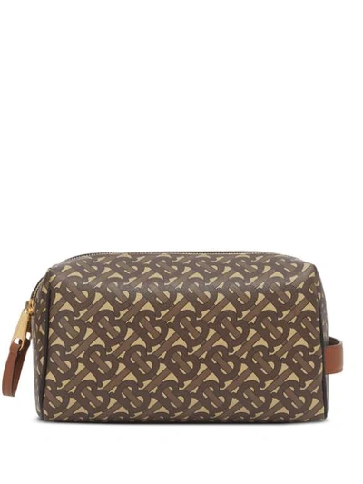 Burberry Monogram Double-zip Travel Bag In Brown