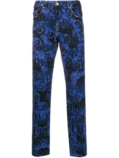 Versace Jeans Couture Logo Regular Jeans In Blue