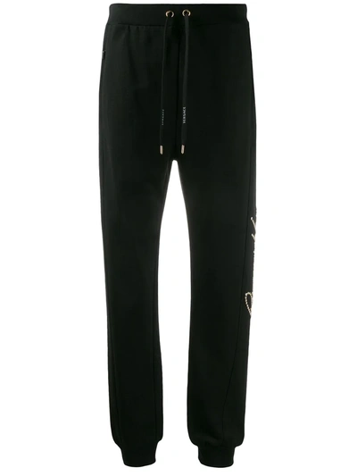 Versace Studded Gianni  Track Trousers In Black