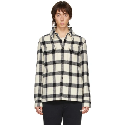 Ami Alexandre Mattiussi Windowpane-checked Virgin Wool Overshirt In Multi