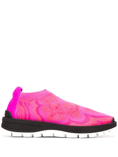 Etro Paisley Piqué Trainers In Pink