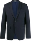 Etro Silk Suit Jacket In Blue