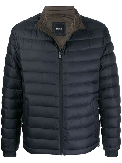 Hugo Boss Feather Down Padded Jacket In Black