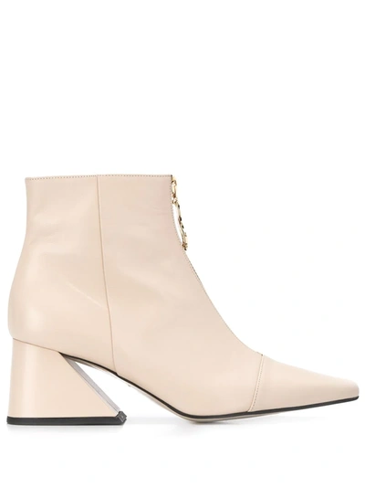 Yuul Yie Chunky Heel Ankle Boots In Neutrals