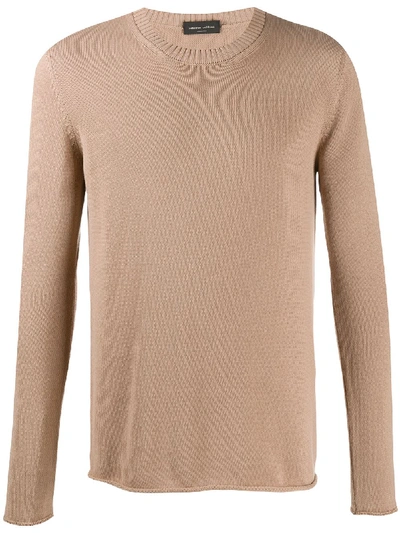 Roberto Collina Knitted Jumper In Neutrals