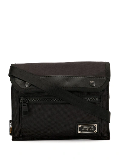 As2ov Canvas Shoulder Bag In Black