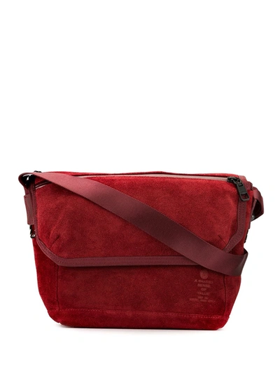 As2ov Panelled Messenger Bag In Red