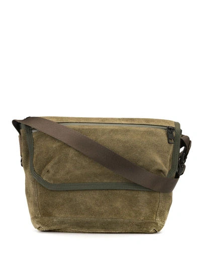 As2ov Panelled Shoulder Bag In Green