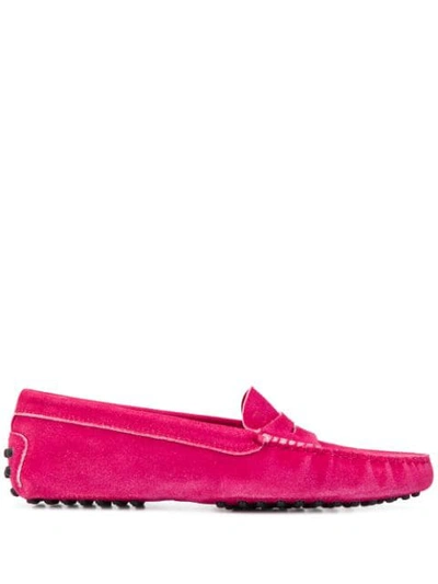 Tod's Gommino Penny Loafers In Pink