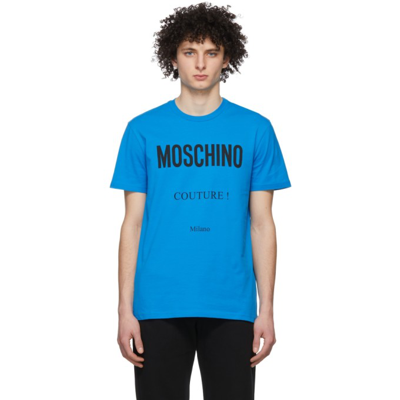Moschino Couture Logo印花t恤 In Blue
