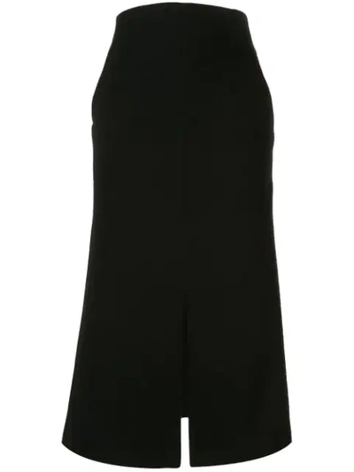 Mame Kurogouchi High Waisted Straight Skirt In Black