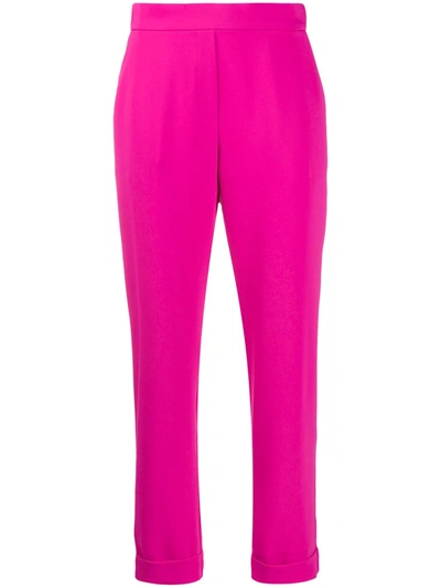 P.a.r.o.s.h Fuchsia High Waisted Trousers In Fuxia