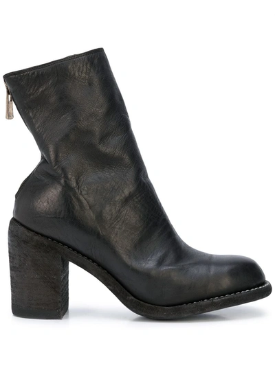 Guidi 65mm Zipped Ankle Boots In Black