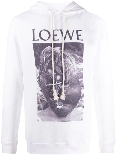 Loewe Photo Print Hoodie In White