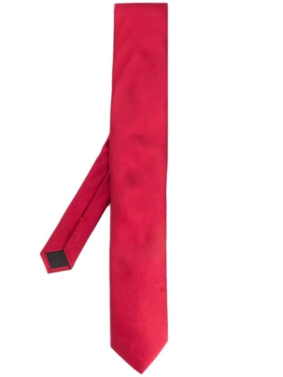 Dolce & Gabbana Skinny Silk Tie In Red