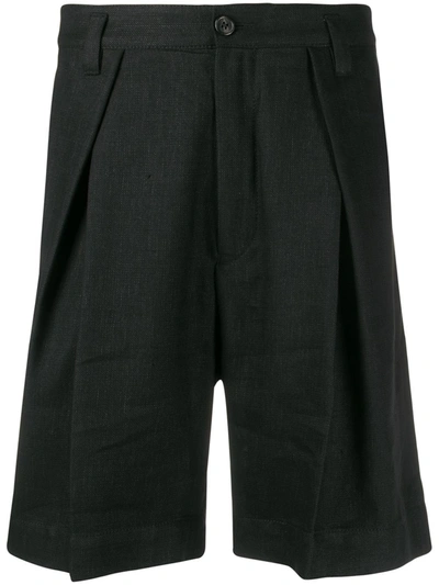 Ann Demeulemeester Alfred Pleated Shorts In Black