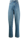 Isabel Marant Étoile High Rise Tapered Jeans In Blue