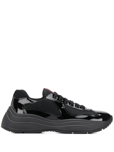 Prada America's Cup Sneakers In Schwarz