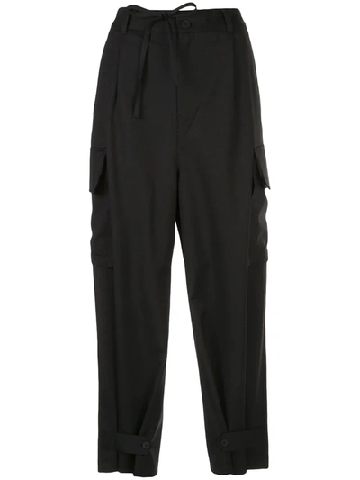 Y-3 Pleated Waist Tailored Trousers In Black