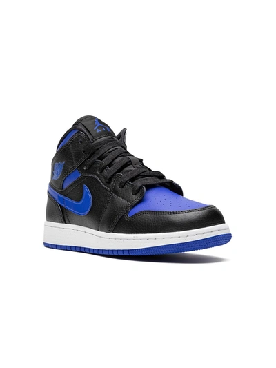 Jordan Kids' Air  1 Mid Gs Black Royal