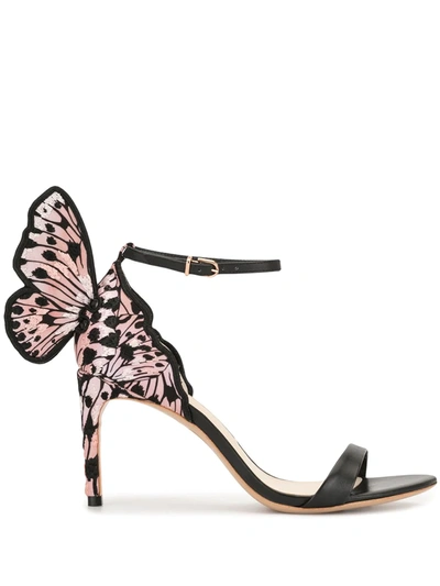 Sophia Webster Chiara 85mm Butterfly-appliqué Sandals In Pink