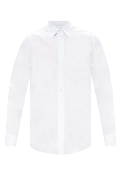 Lanvin Cotton Long-sleeved Shirt In White