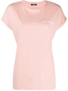 Balmain Logo Print T-shirt In Pink