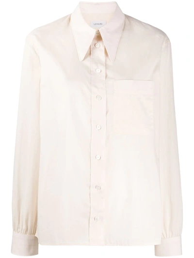 Lemaire Pointed Collar Shirt In Neutrals