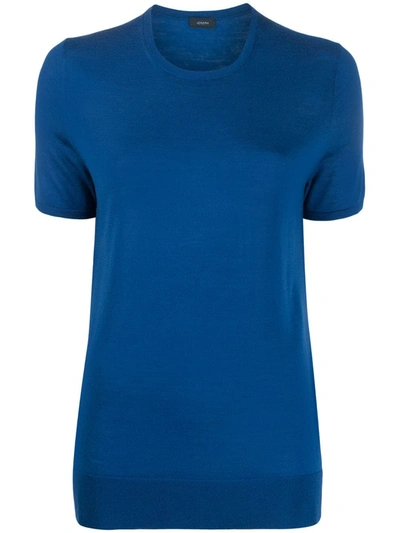 Joseph Knitted T-shirt In Blue