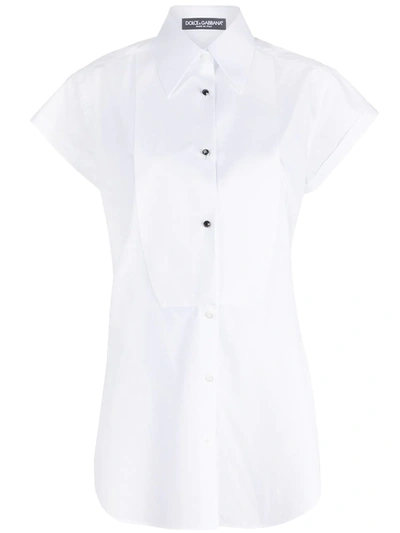 Dolce & Gabbana Relaxed Shortsleeved Shirt In White