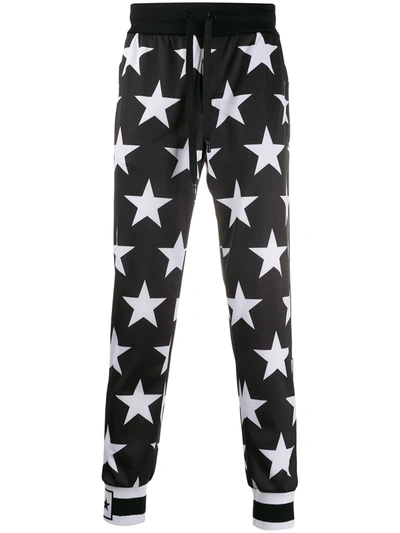 Dolce & Gabbana Star Print Track Trousers In Black