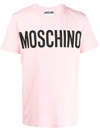 Moschino Logo-print Crew-neck T-shirt In Pink