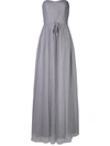 Marchesa Notte Bridesmaids Tulle Draped Long Bridesmaid Gown In Blue