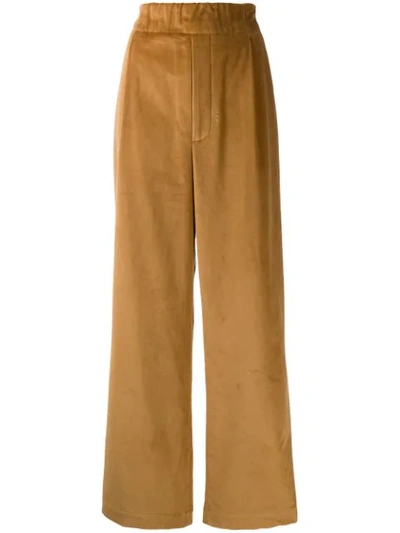 Jejia Elasticated Palazzo Trousers In Brown
