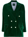 Jejia Double Breasted Relaxed Blazer In Green