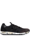 White Premiata Lucyd Panelled Low-top Sneakers In Black