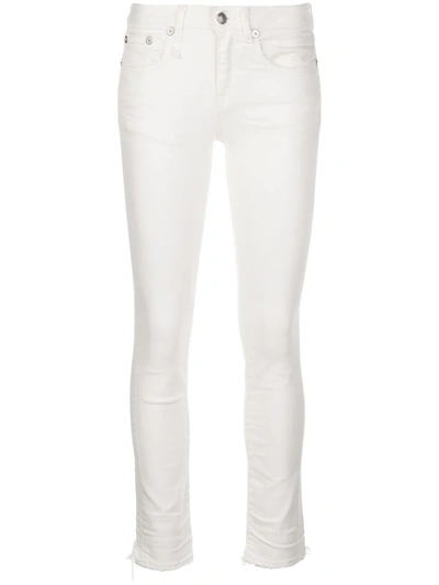 R13 Mid-rise Cropped Skinny Jeans In White