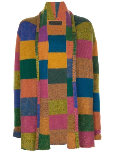 The Elder Statesman Cashmere Draped Cardigan In Multicolour