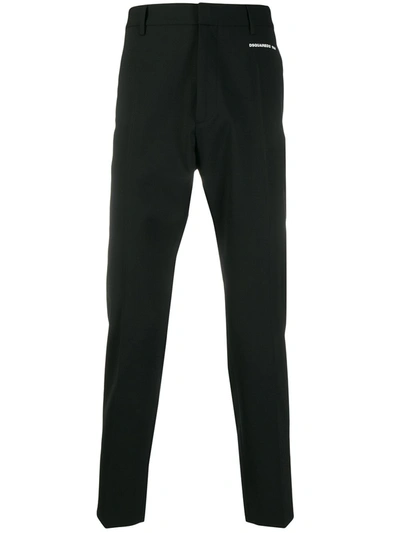 Dsquared2 Side-zip Tailored Trousers In Black