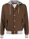 Eleventy Layered Hooded Jacket In Brown