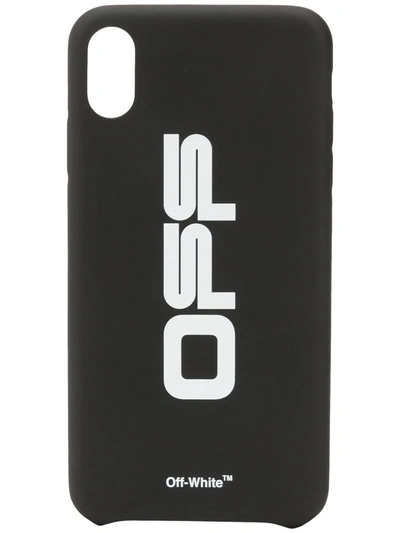 Off-white Iphone Xs Max Logo印花手机壳 In Black