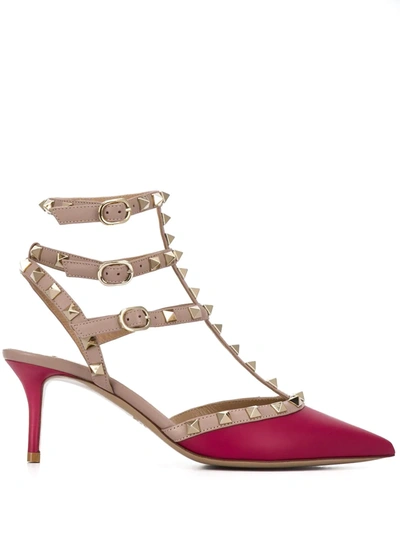 Valentino Rockstud 70mm Pumps In Pink