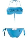 Alberta Ferretti Light Blue Nylon Bikini